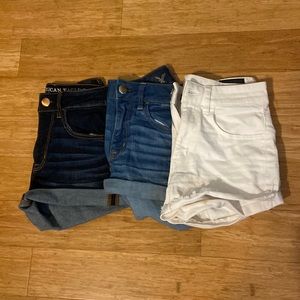 3 pairs of American Eagle jean shorts!